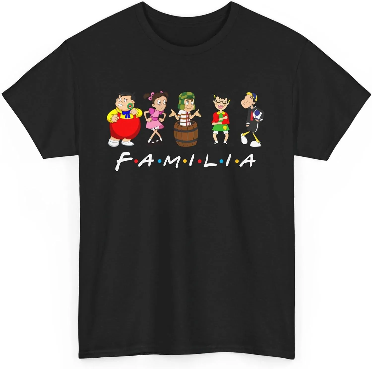 Подарочная футболка унисекс из плотного хлопка El Chavo del 8 Familia, классическое мексиканское телешоу El Chavo del Ocho