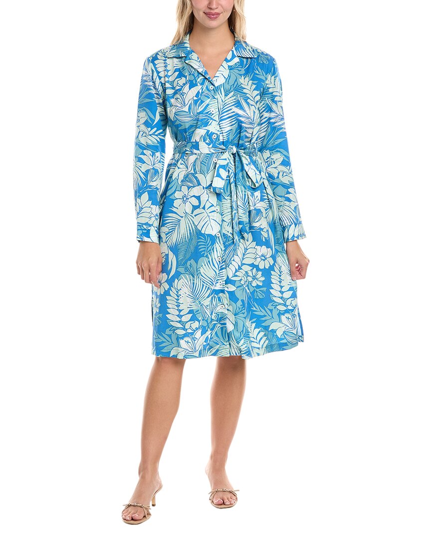 

Tori Richard Rhapsody In Blue Платье-рубашка Hadleigh