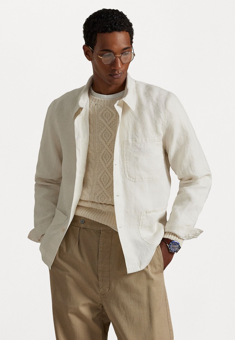 

Куртка Polo Ralph Lauren LINEN UTILITY JACKET, Antique Cream/Dark Blue