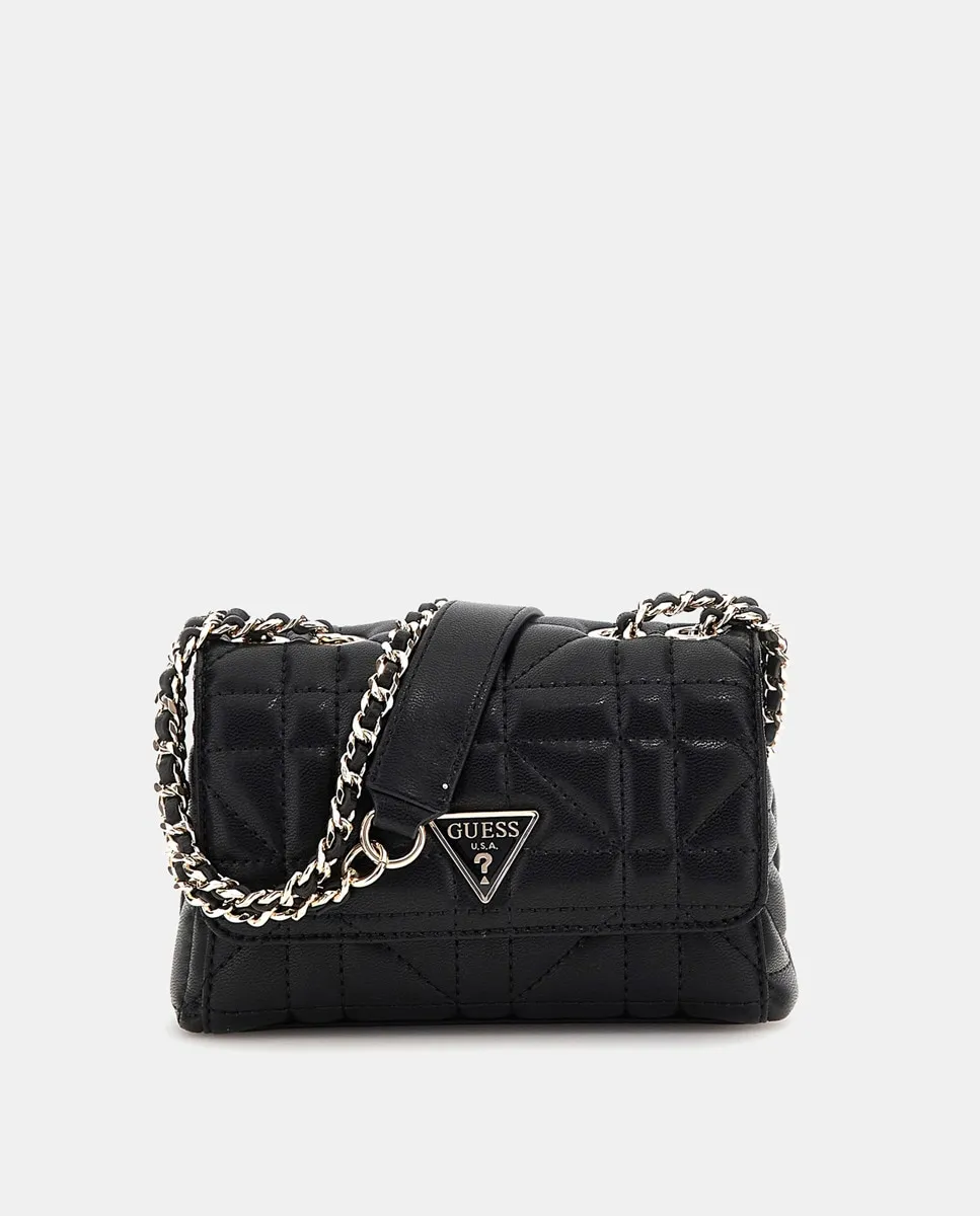 

Сумка через плечо с магнитной застежкой и металлической ручкой Guess, черный