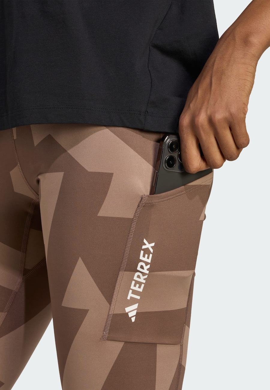 Узкие спортивные брюки ADIDAS TERREX, коричневый — фото 4