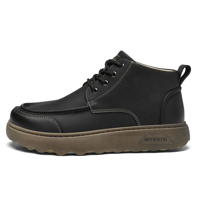 

SEPTWOLVES Короткие мартинсы мужские черные, цвет Black (Standard Leather Shoe Size)