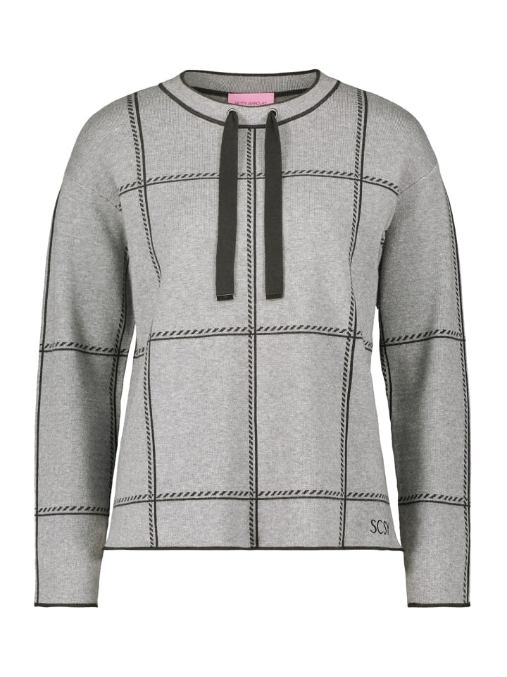 

Пуловер Betty Barclay Strick kariert, цвет patch grey/grey