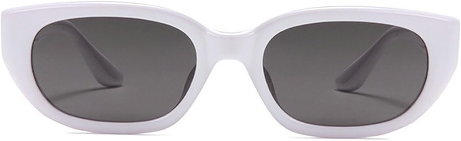 

Винтажные женские солнцезащитные очки «кошачий глаз», винтажные мужские солнцезащитные очки в маленькой оправе прямоугольной формы, роскошные очки для активного отдыха с защитой от УФ-излучения UV400 mincl, White Gray