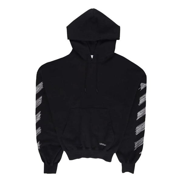 

Толстовка scribble diag-print cotton hoodie 'black' Off-White, черный