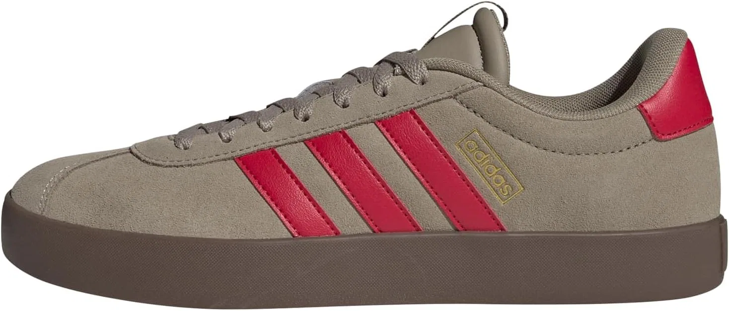 Кроссовки Leather Sneakers adidas, Blanch Cargo/Pure Ruby/Gold Metallic