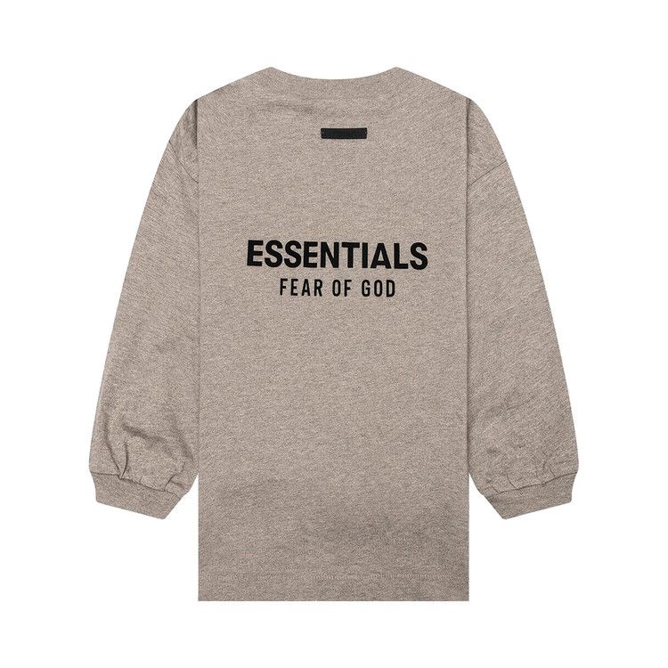 Футболка Fear of God Essentials Kids Jersey Long-Sleeve Tee, Heather Grey — фото 2