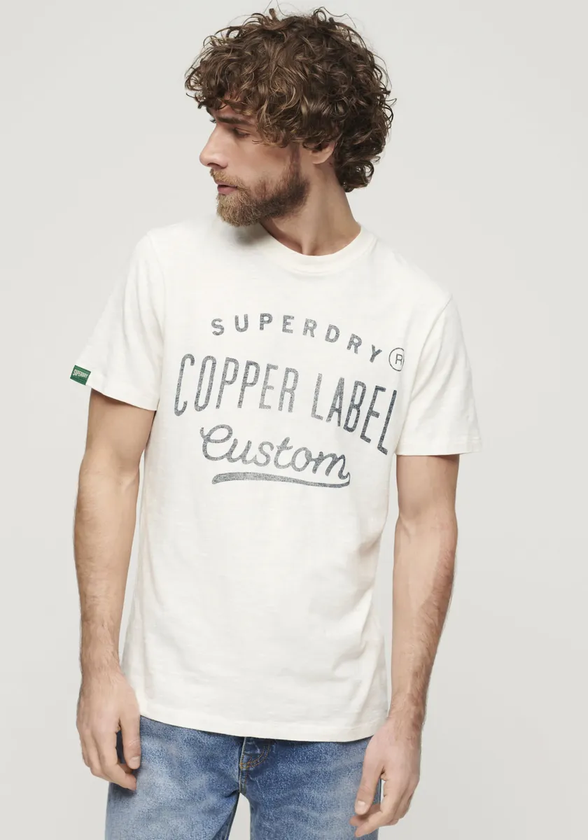 

Футболка Superdry "МЕДНАЯ ЭТИКЕТКА WORKWEAR TEE", цвет Cream Slub