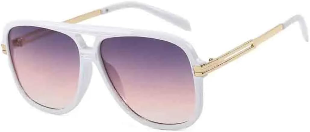 

Солнцезащитные очки с защитой UV400 | Двойная перемычка, цветные линзы | для женщин и мужчин, для занятий спортом на открытом воздухе и вождения DSVIGF, White Gray Pink