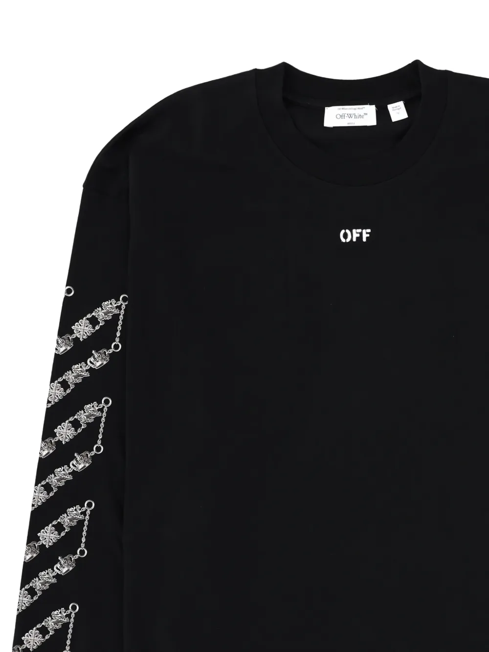 Футболка с длинным рукавом и принтом Off-White, черный — фото 2