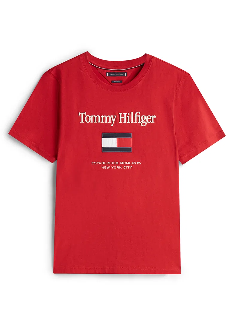 Футболка с вышивкой, Tommy Hilfiger, красный — фото 4