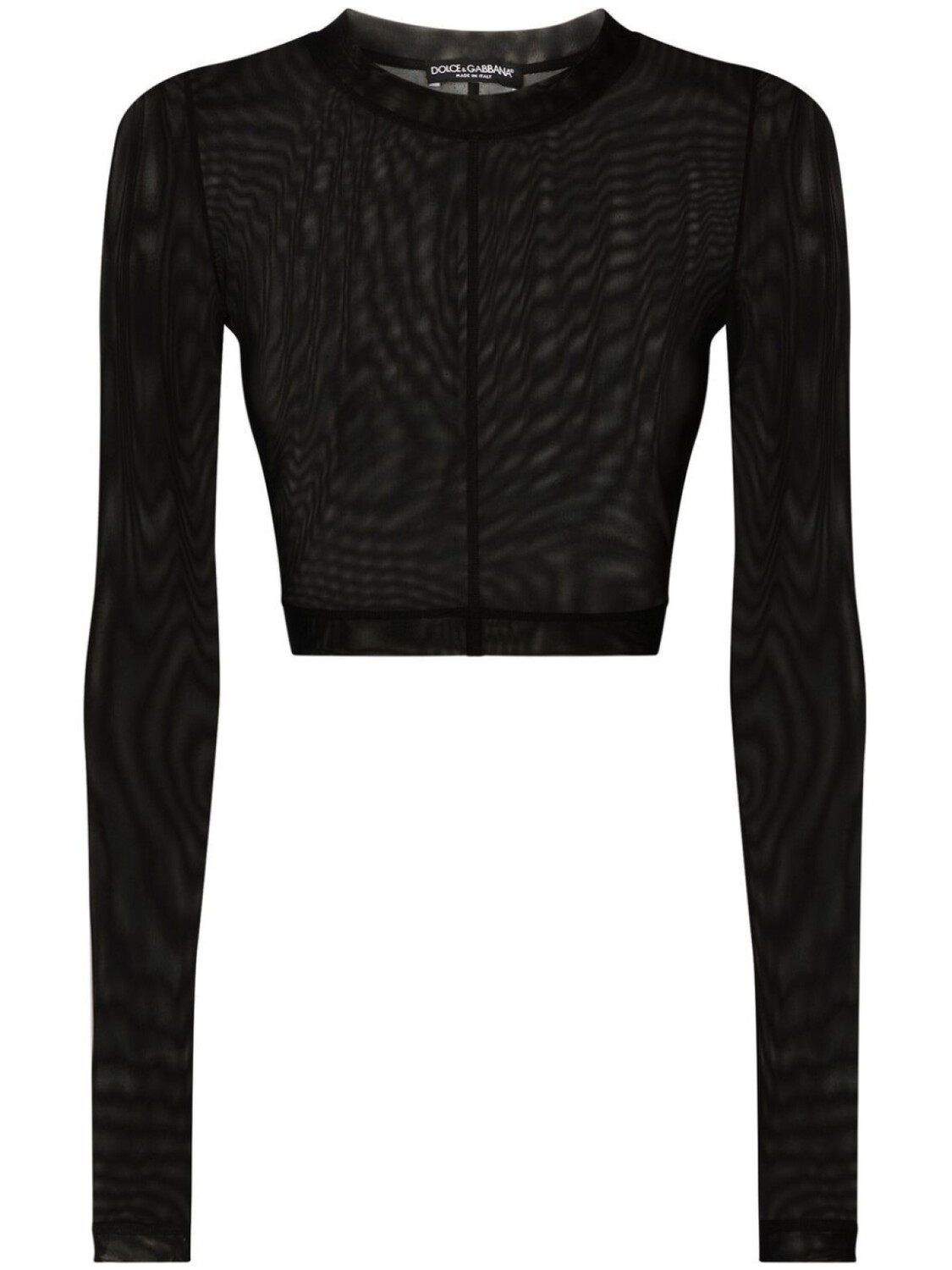 

Dolce & Gabbana укороченный топ KIM DOLCE&GABBANA из тюля, черный