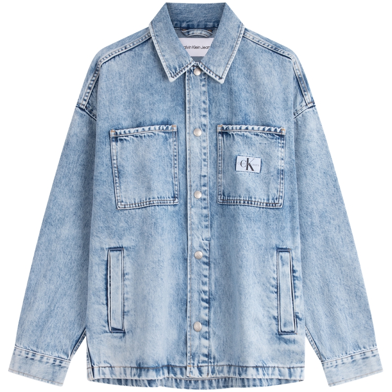 Куртка CALVIN KLEIN мужская джинсовая светло-голубая, 1AA-Denim Light Blue — фото 2
