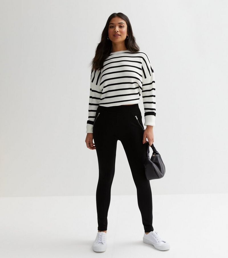 

Миниатюрные черные леггинсы из понте New Look, черный