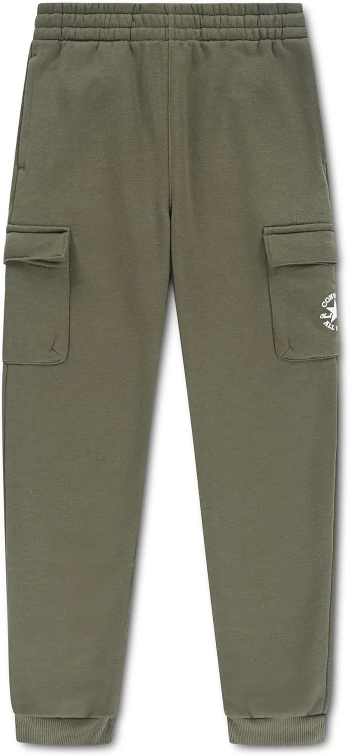 Детские спортивные брюки-карго Converse из мягкого трикотажа, Utility Green — фото 4