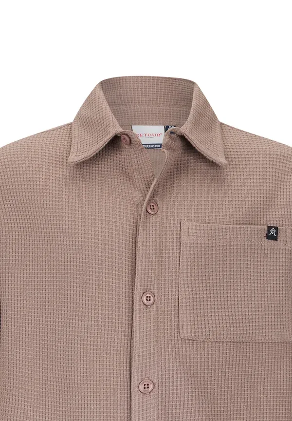 Рубашка reinout shirt Retour Jeans, цвет мокко — фото 3