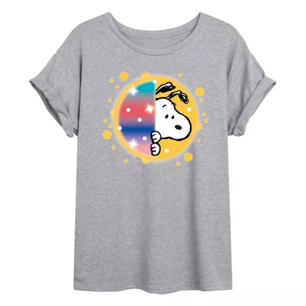 

Детская оверсайз футболка с аэрографией Snoopy и арахисом Licensed Character, серый