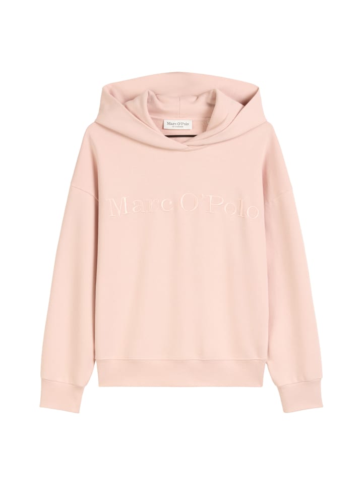 

Толстовка с капюшоном и логотипом, свободная, пастельно-розового цвета Marc O'Polo