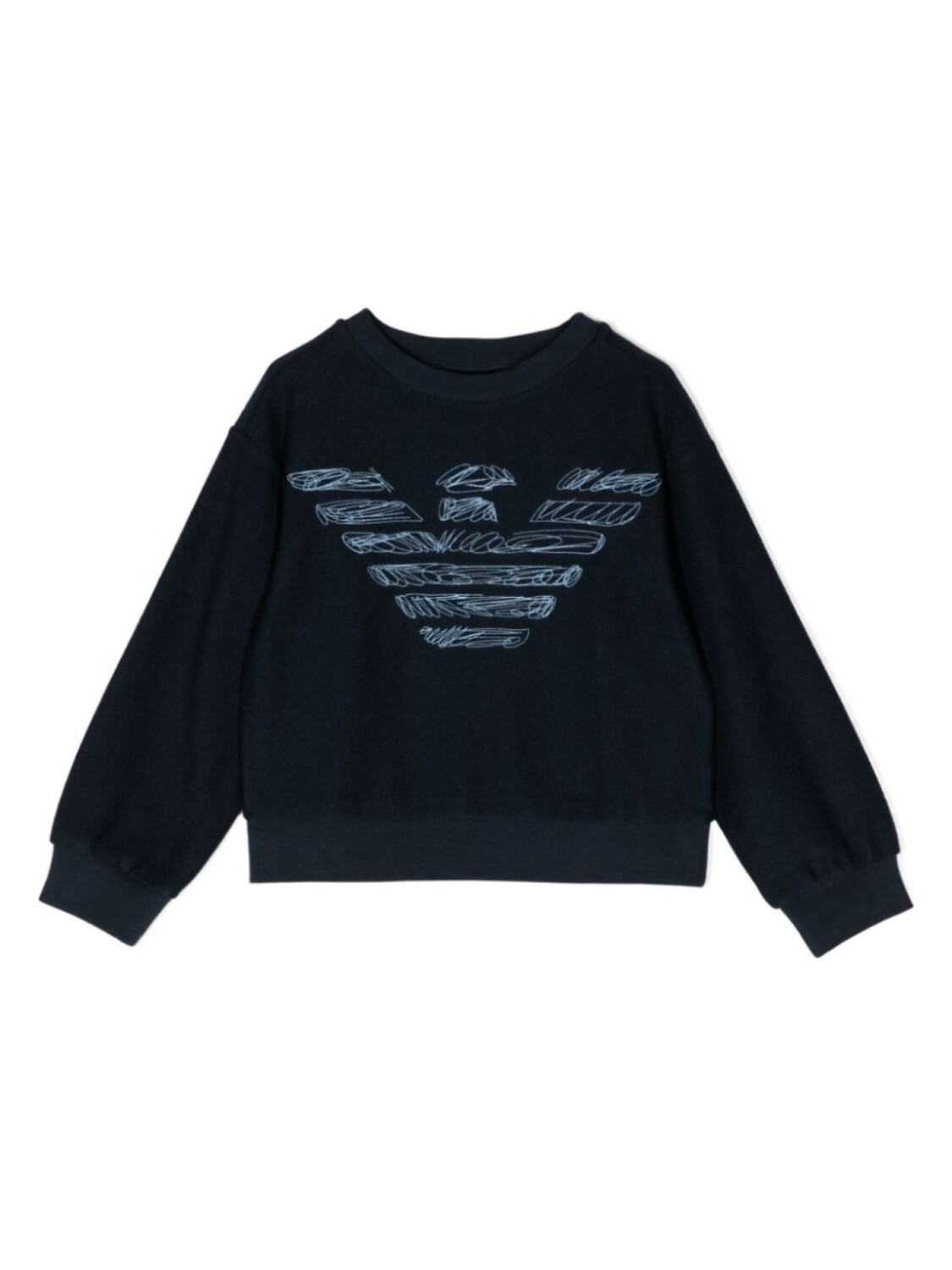 

Толстовка с вышитым логотипом Emporio Armani Kids, синий