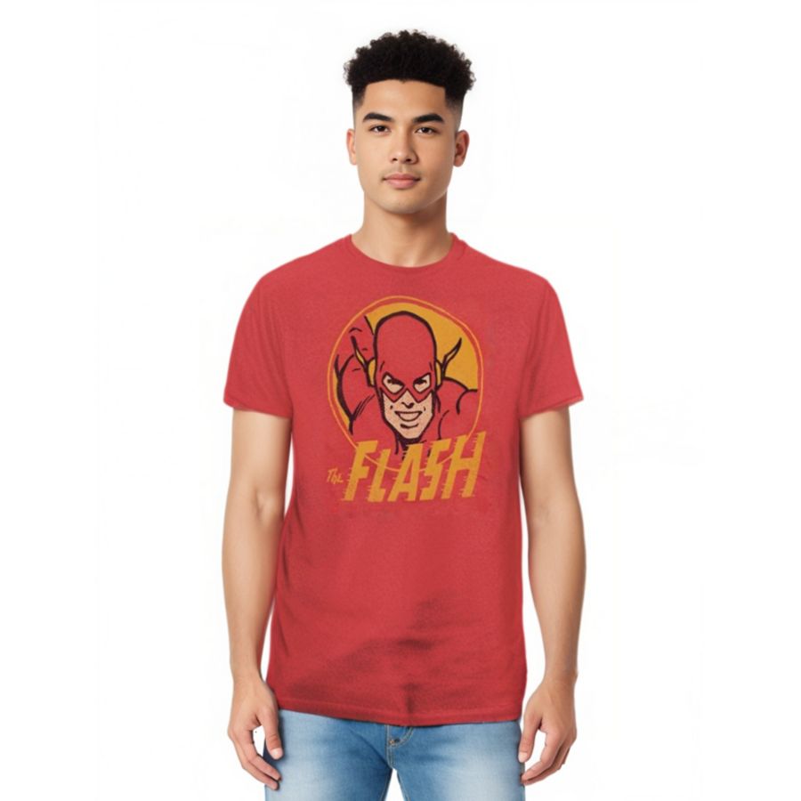

Мужская футболка DC Comics Flash Flash Circle Adult Heather Tee / T-Shirt Flash, Red, Серый, Мужская футболка DC Comics Flash Flash Circle Adult Heather Tee / T-Shirt Flash, Red