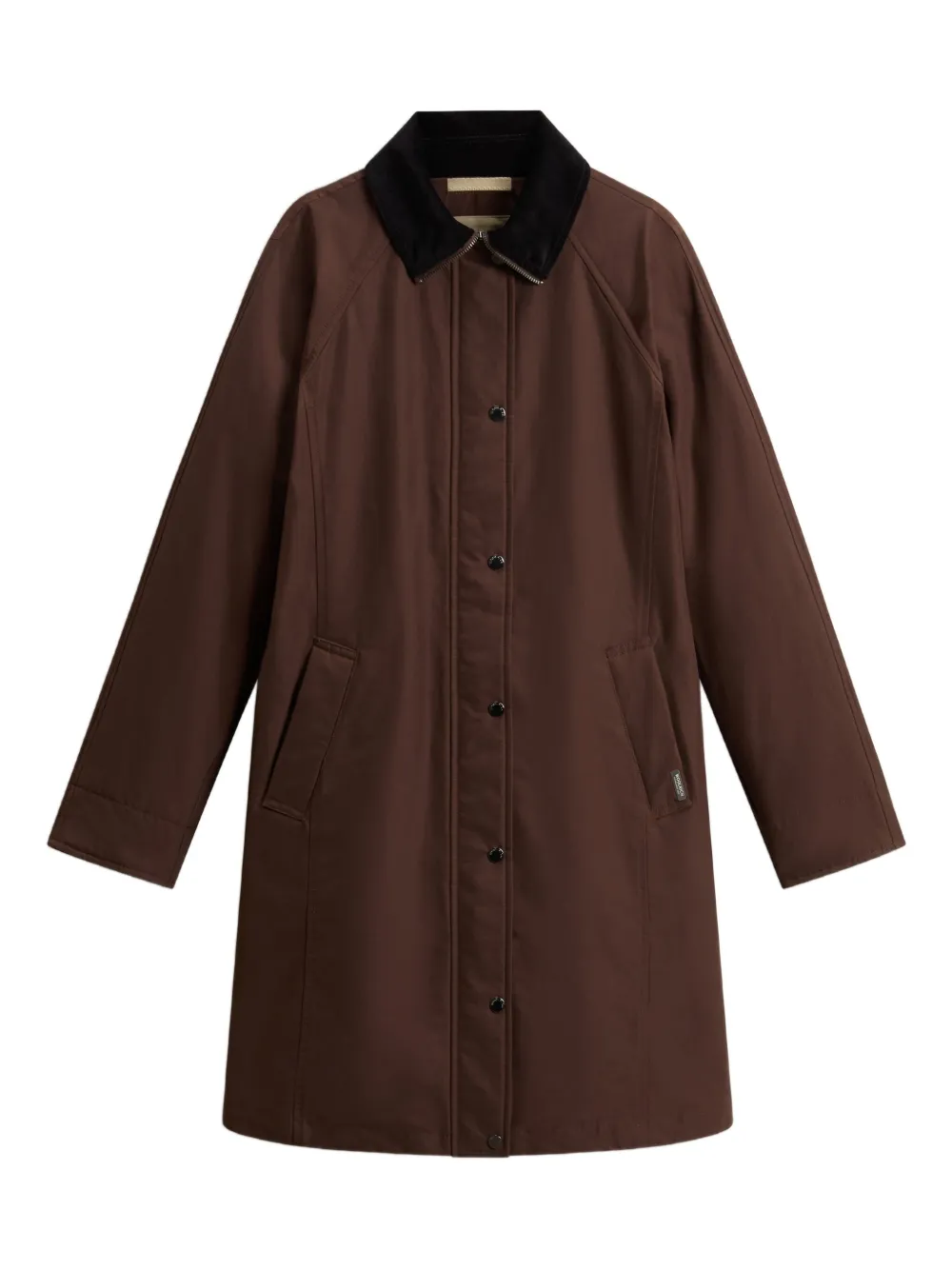 

Однобортное пальто с воротником WOOLRICH, коричневый