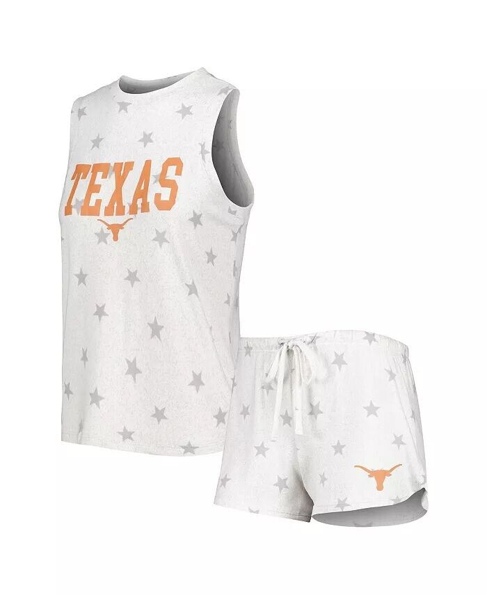 

Женский кремовый комплект для сна с майкой и шортами Texas Longhorns Agenda Stars Concepts Sport