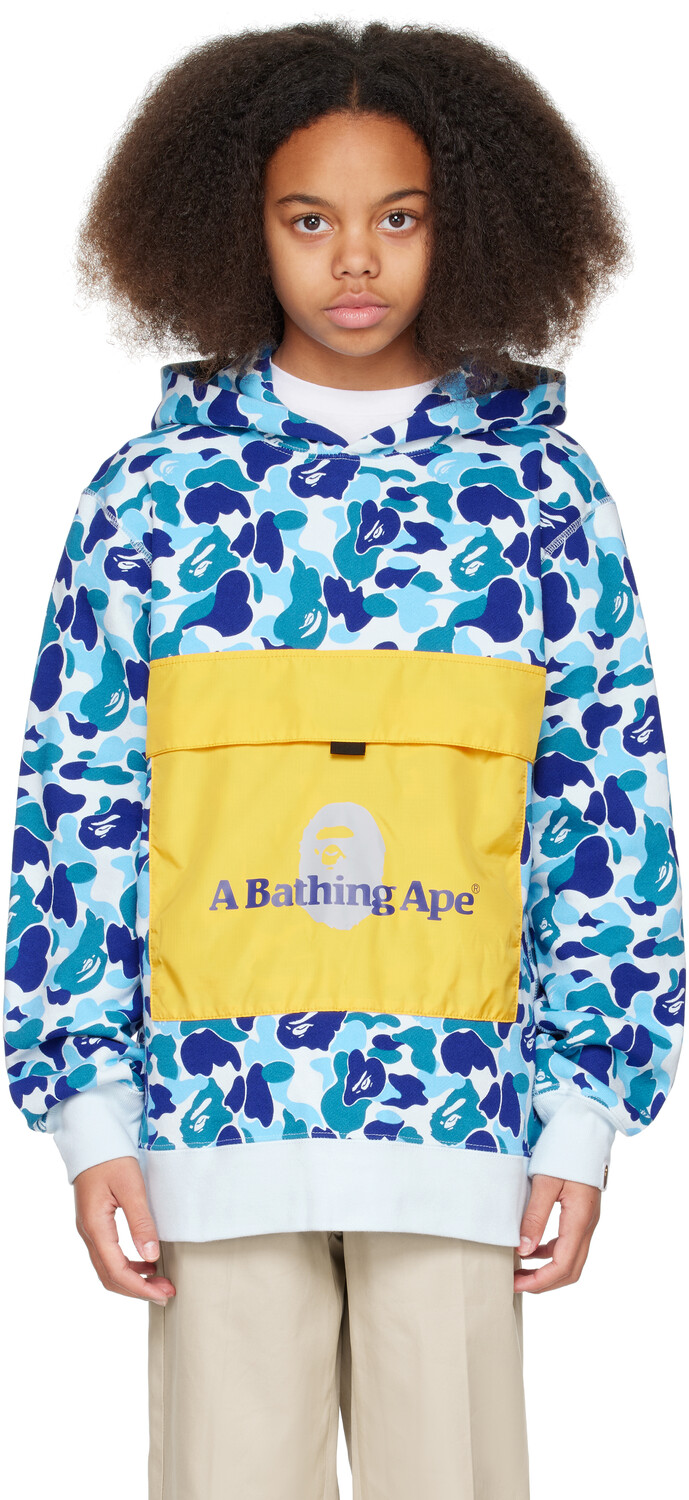 

Детский камуфляжный свитер с капюшоном ABC с большим карманом BAPE
