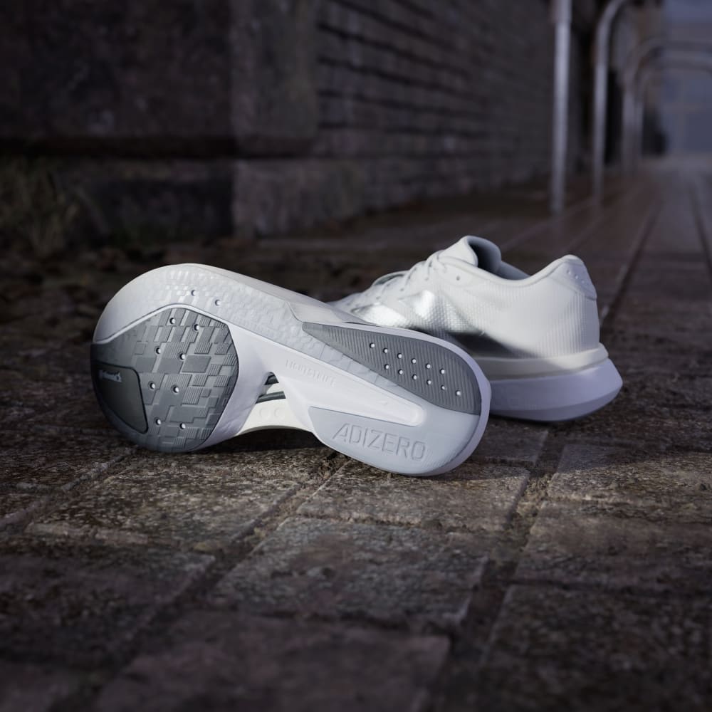 Кроссовки Adidas Adizero Boston 13 Shoes, цвет Cloud White/Matte Silver/Dash Grey — фото 3