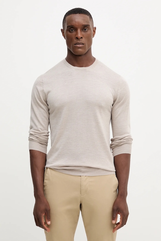 

Свитер с шерстью Hackett London, бежевый