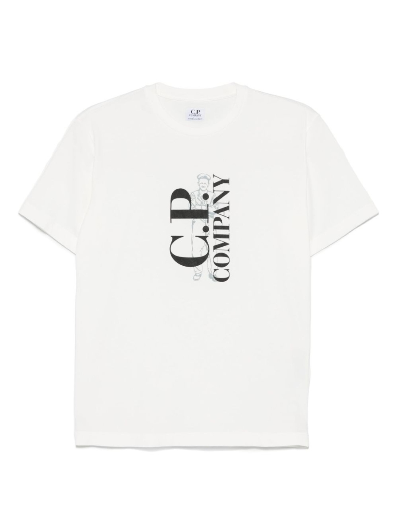 

C.P. Company Kids футболка с логотипом, белый
