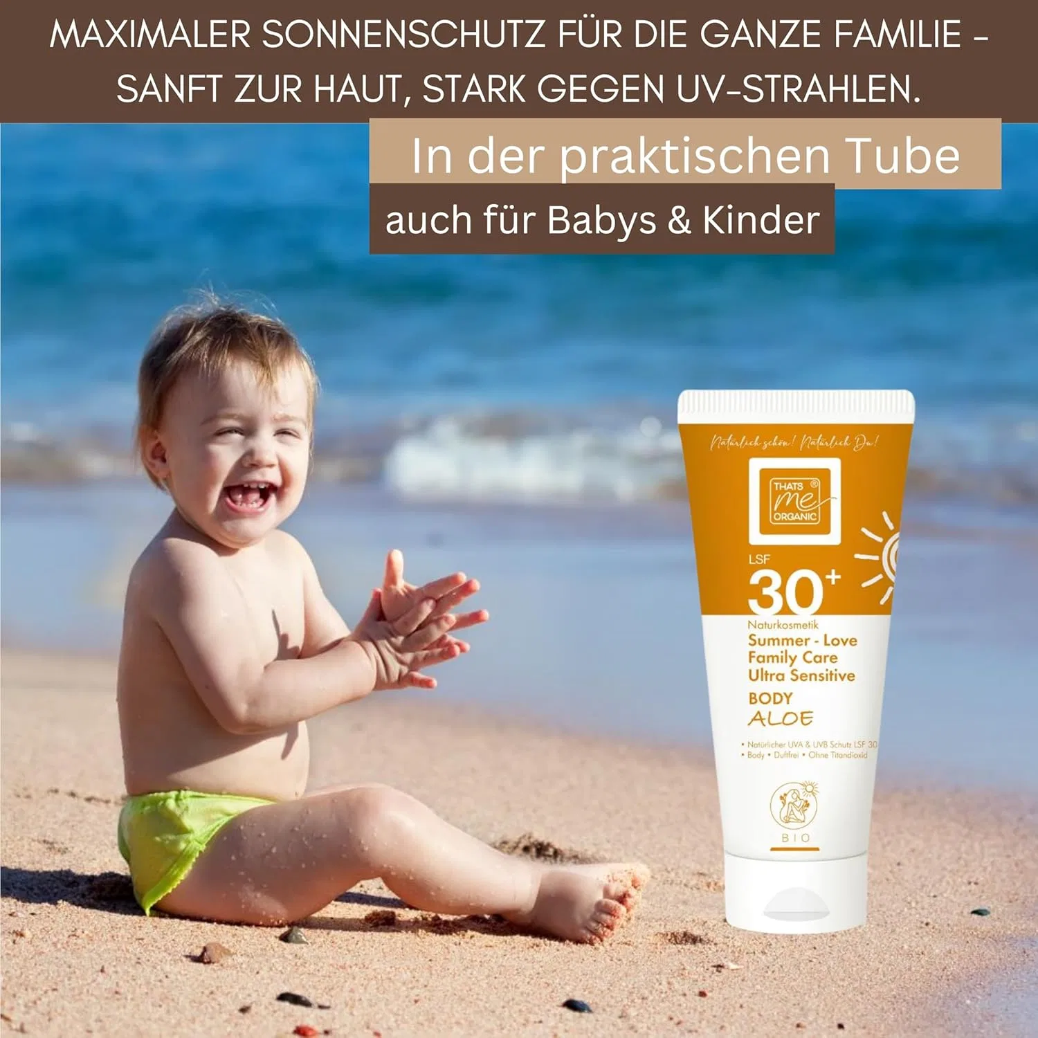 Органический солнцезащитный крем SPF50+ 200 мл от Thats me organic Thats Me Organic — фото 4