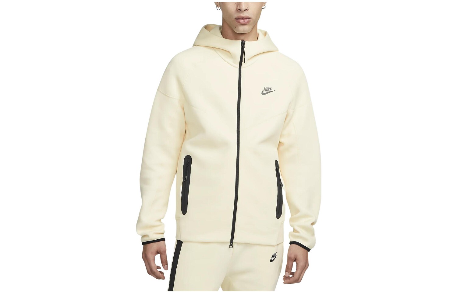 

Толстовка с капюшоном Sportswear Tech Fleece Windrunner Full-Zip Nike, цвет Coconut milk