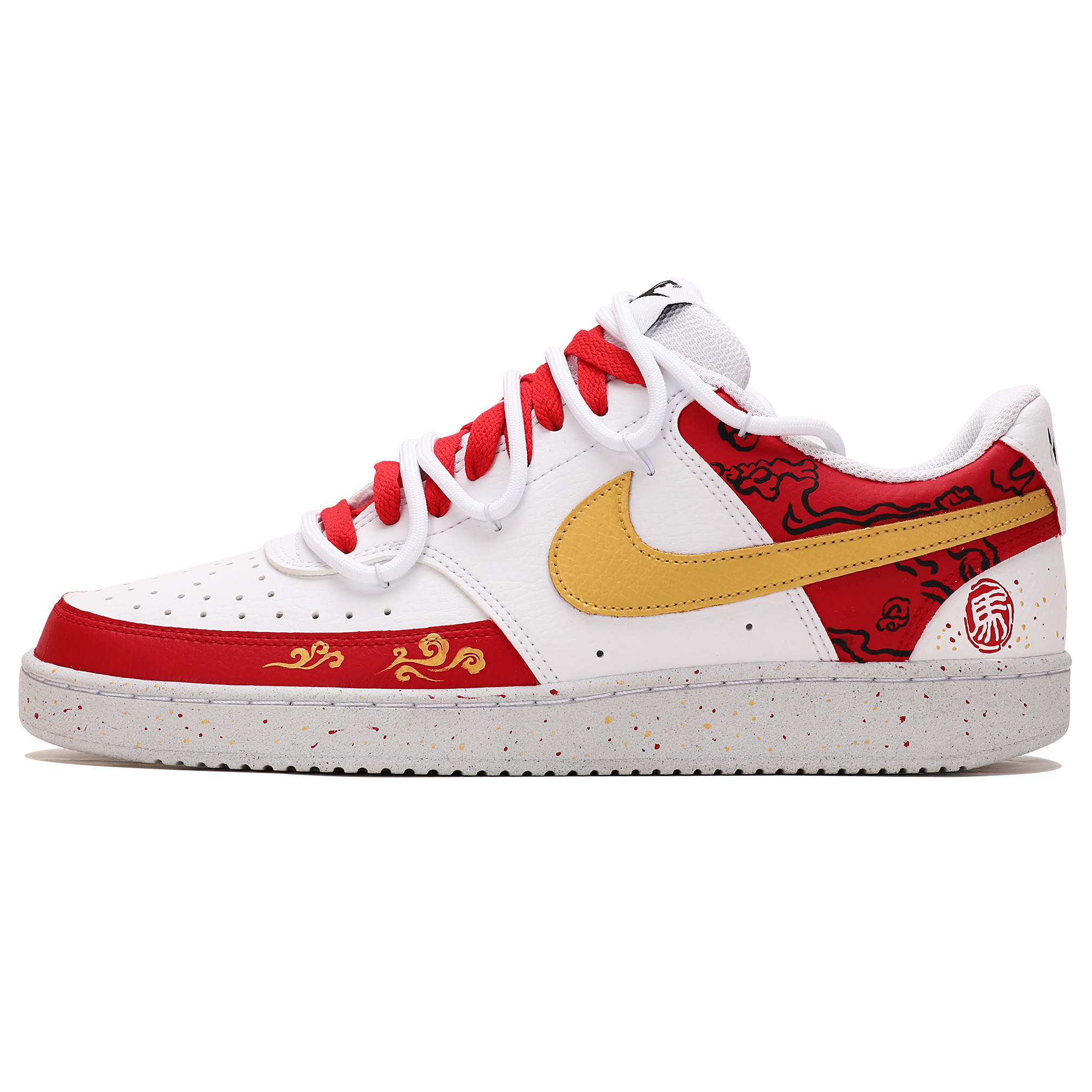 

Nike Кроссовки для скейтбординга Court Vision 1 Abrasion Resistant Low top мужские красные белые