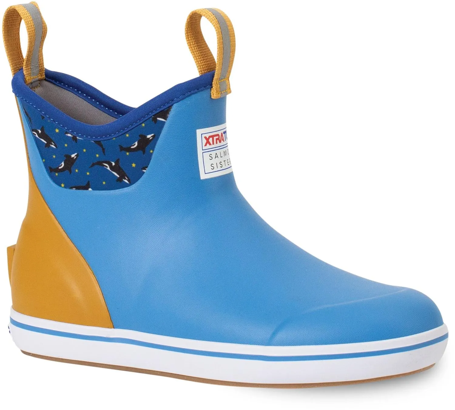 Ботинки на щиколотке Salmon Sisters 6 - женские XTRATUF, Light Blue/Gold — фото 3