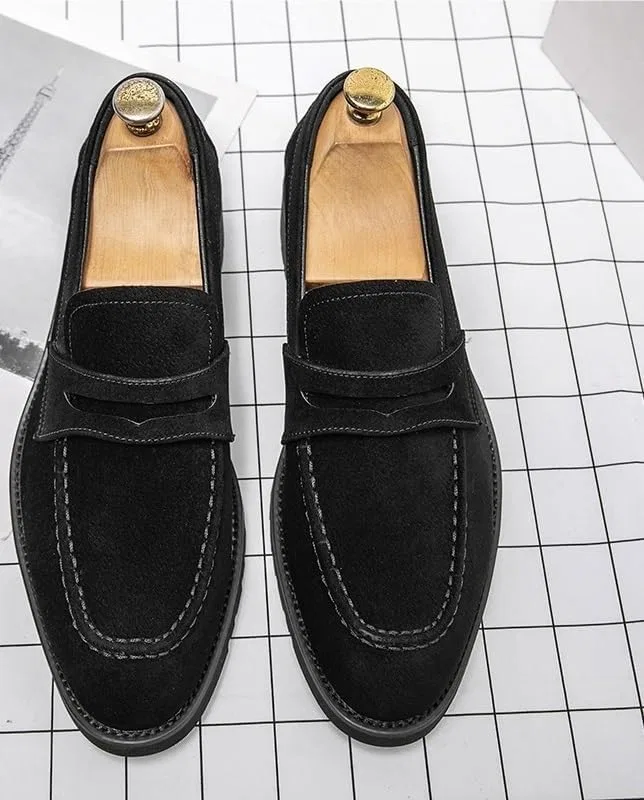 Лоферы мужские, кожа PU, Penny Loafers, черный SayfuR — фото 2