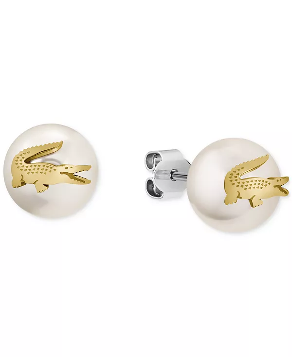 

Серьги-Гвоздики с жемчугом в оправе Matchpoint золотистого оттенка Lacoste, gold