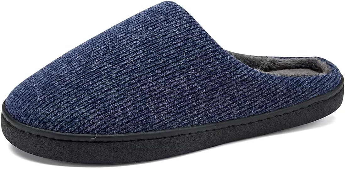 

Мужские и женские короткие однотонные зимние домашние тапочки Zonkacen для ходьбы в помещении, синий