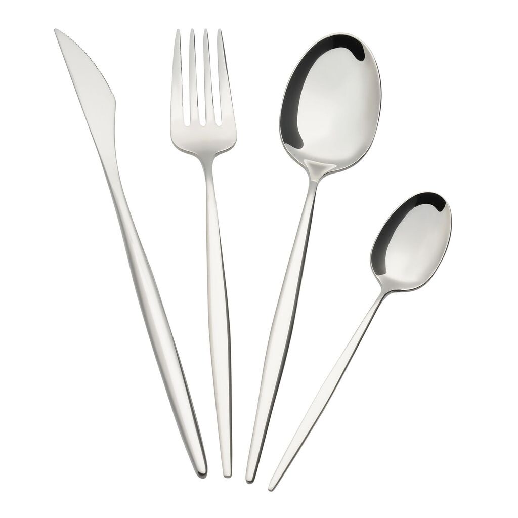 

Набор столовых приборов Cairo Premium на 6 персон | Столовые приборы из 24 предметов, нержавеющая сталь 18/10 | можно мыть в посудомоечной машине ASPHALD