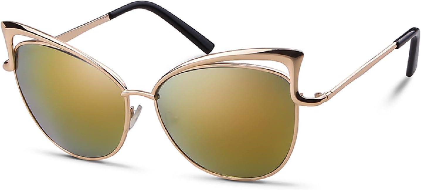 

Солнцезащитные очки «кошачий глаз» золотисто-розового цвета для женщин, винтажные солнцезащитные очки с градиентным зеркальным покрытием, модные очки Eyeglasees UV400 WNCKSQ, C2