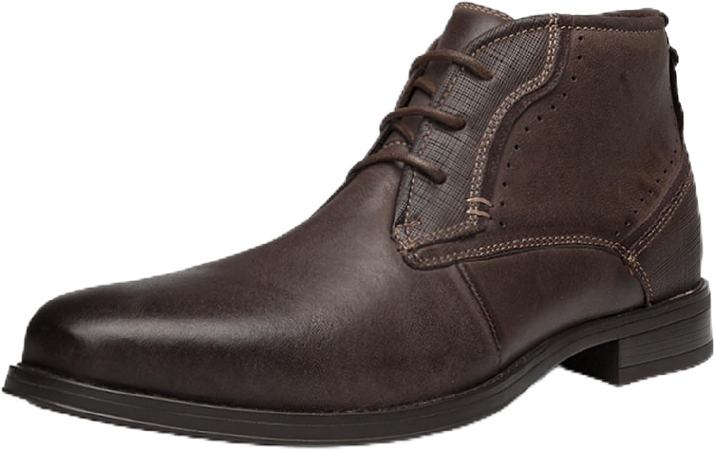 

Мужские ботинки Abborora Чукка, повседневные, офисные, мотоботинки, боевые, водонепроницаемые, с высоким голенищем, на шнуровке, модные кожаные ботинки, черный