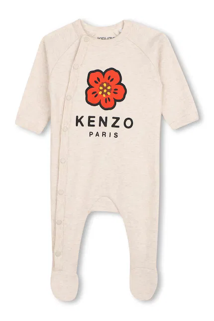 Комбинезон для малышей с принтом 2 шт Kenzo kids, бежевый — фото 3