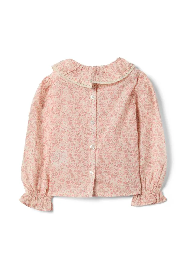 Блузка прямого кроя с цветочным принтом Ovs, Beige/Pink — фото 2