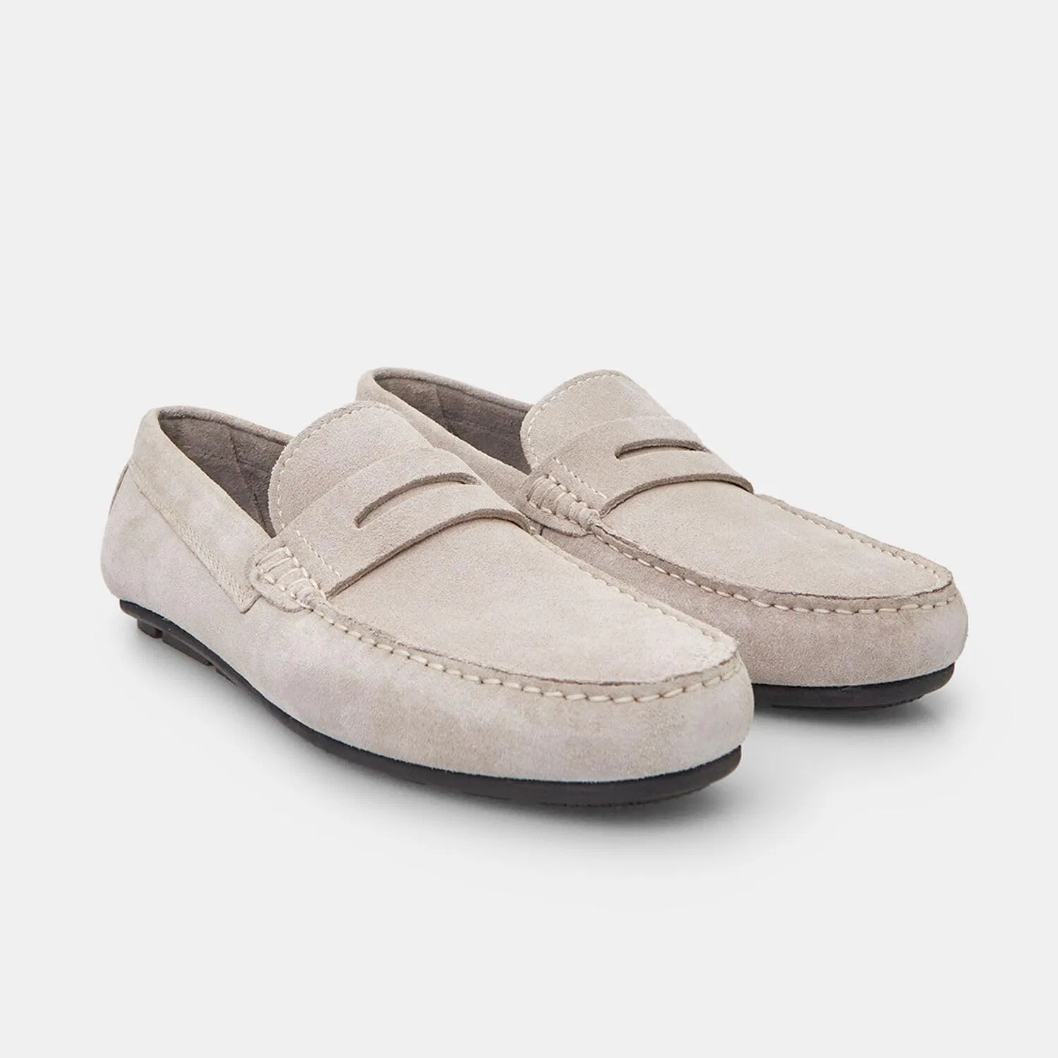 Мужские замшевые мокасины Bata: летние, удобные, элегантные, повседневные, уникальные, Gray — фото 3