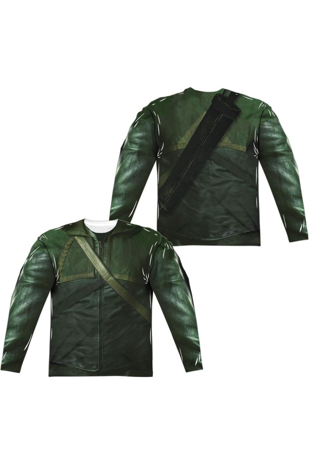 

Футболка/футболка Arrow Uniform (принт спереди/сзади) с длинным рукавом для взрослых из полиэстера Gildan, белый