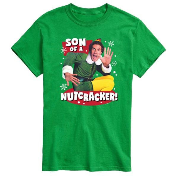 

Мужская футболка с принтом "Elf son of a nutcracker" Licensed Character, зеленый