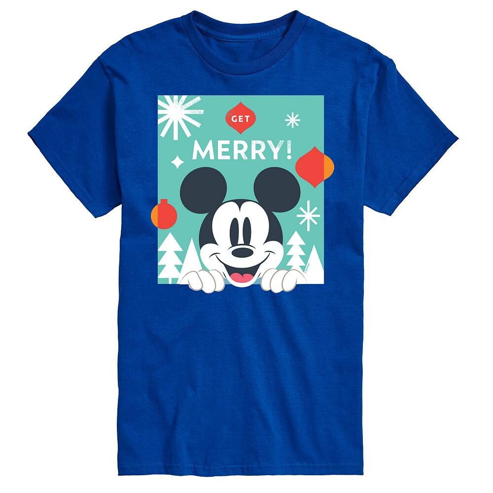 

Мужская футболка с рисунком Микки Мауса Disney's Get Merry, цвет Royal Blue
