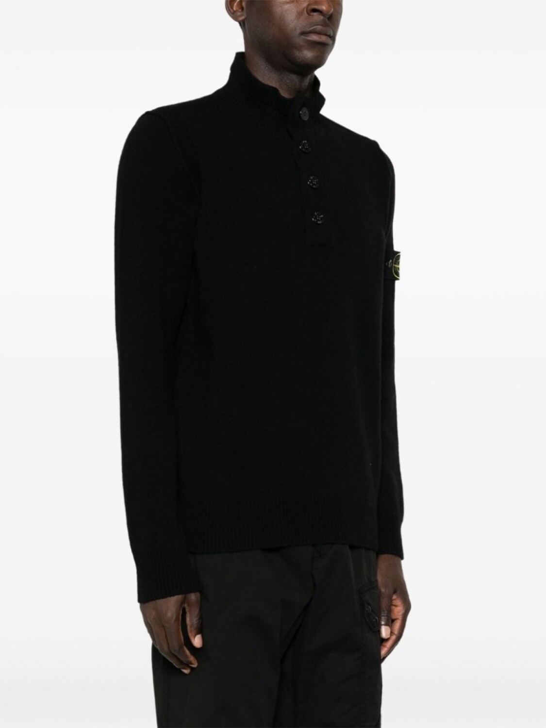 

Stone Island джемпер с высоким воротом и значком компаса, черный