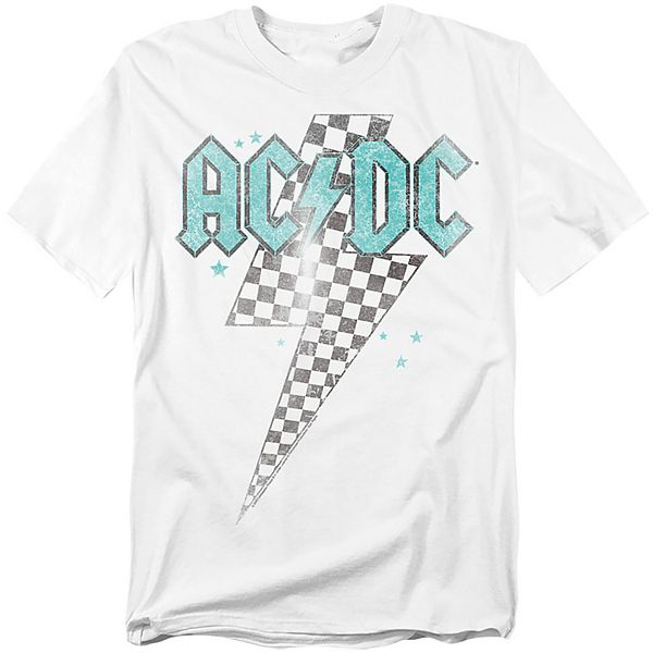 

Футболка с принтом в виде косого клетчатого болта Big & Tall AC/DC Licensed Character