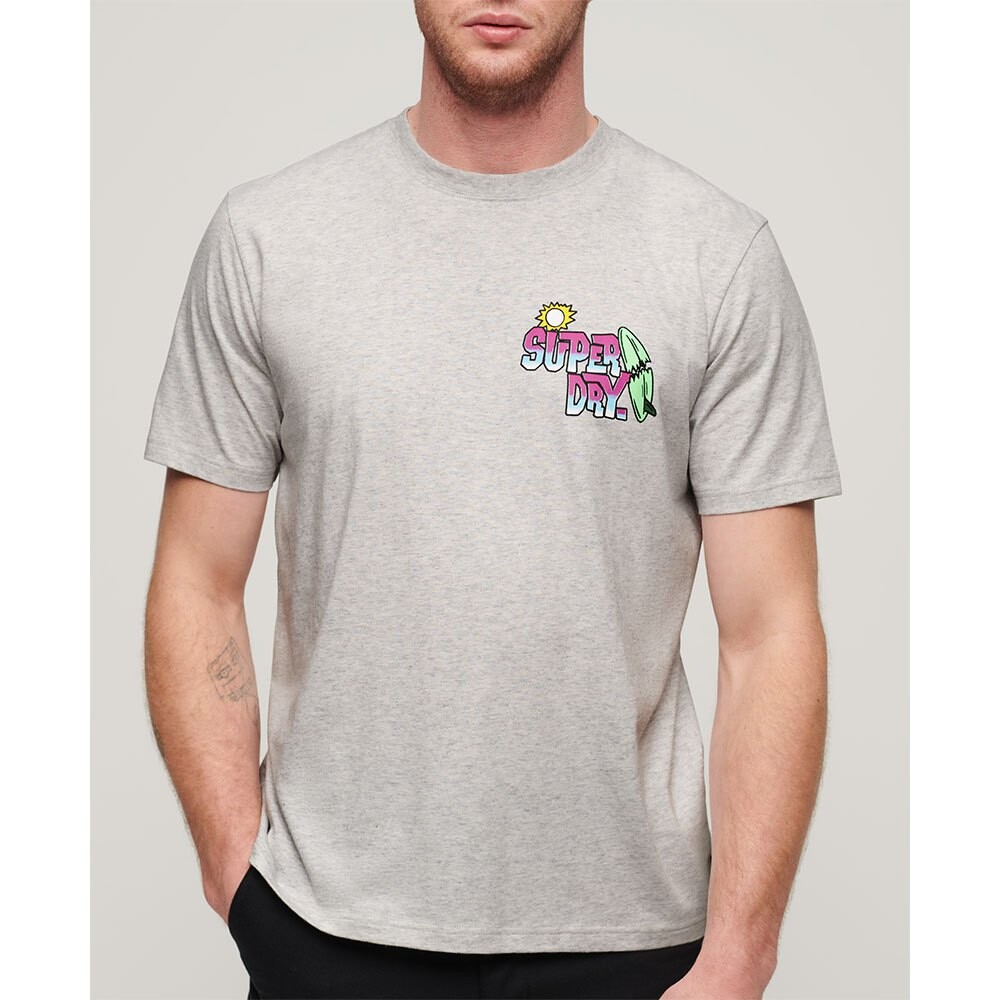 

Футболка с коротким рукавом Superdry Neon Travel Chest Loose, серый