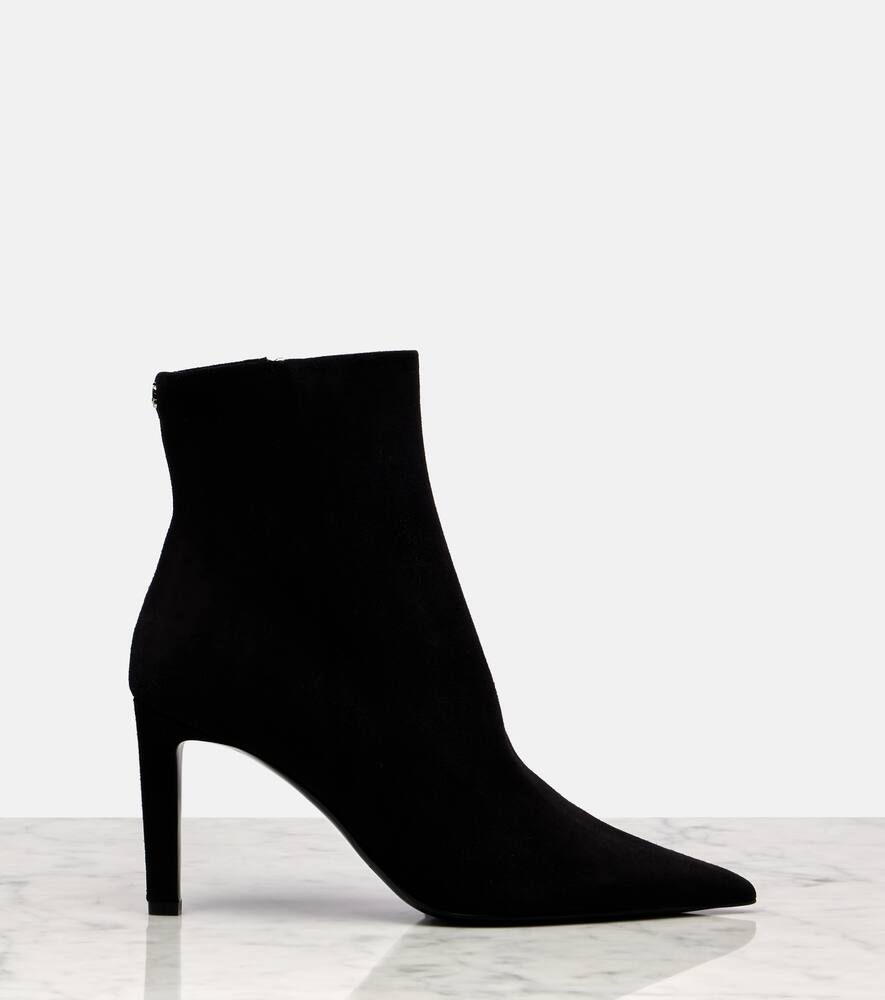 Ботинки Frankie 85 на щиколотку из замши Jimmy Choo, Black — фото 4